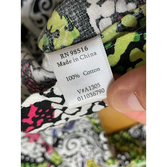 Coldwater Creek Women's 1X White Artsy Cotton Jacket Beach Tropical Hawaiian - Picture 4 of 9